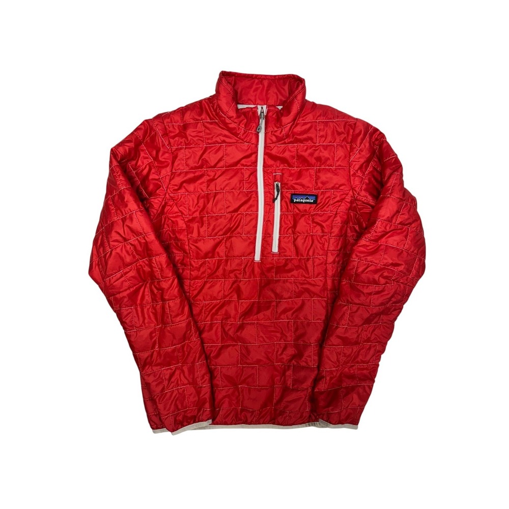 Womens S Patagonia Nano Puff Quilted Primaloft 1/2 Zip Pullover Jacket